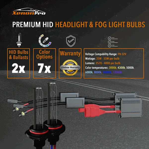 Kit completo de faros delanteros de xenón HID de 4300 K (blanco)