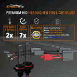 5000K (Alpine White) - Full Xenon HID Headlights Kit