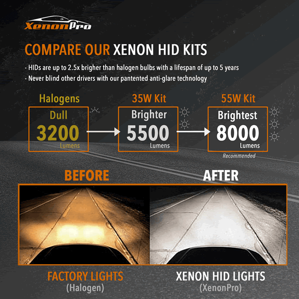 H1 - Single Beam - Xenon HID Headlights Kit - Free Shipping & Lifetime  Warranty 