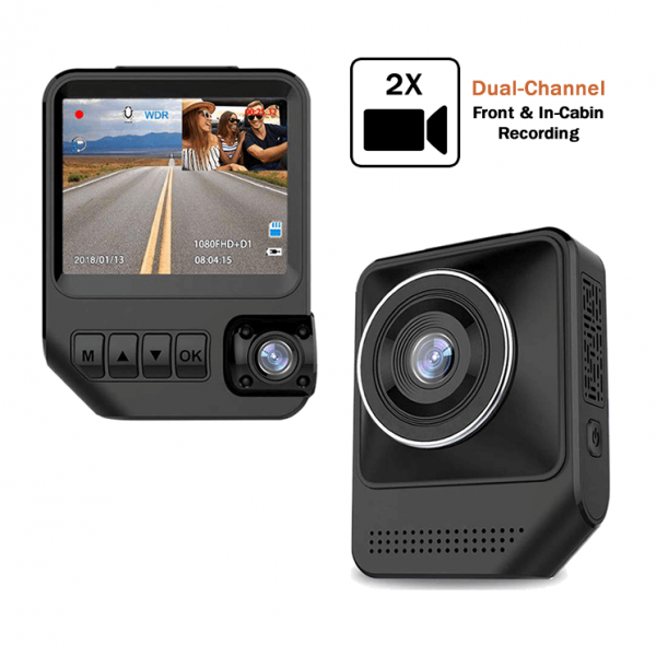  Dual Dash Cam 1080P, Dash Cam Front and Inside, Dash